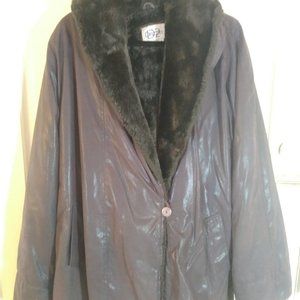 Drizzle Fur-lined All-weather Coat Plum 1X